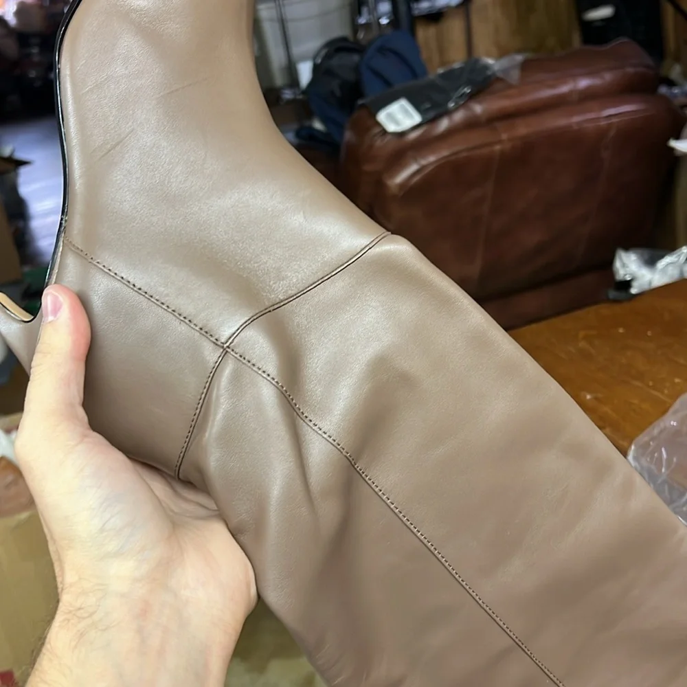 J. Crew New Stevie knee-high pull-on boots in leather